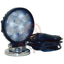 Close Flood Beam LED Work Lamps with Magnetic Base & Cigarette Plug